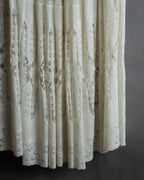 "YOHJI YAMAMOTO" 1992SS eyelet cutwork lace design long skirt