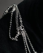 "Christian Dior" 00’s pavé letter charm multi chain bracelet