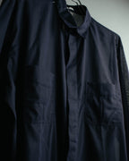 “Dior Homme” 00’s Sheer cotton concealed placket shirt