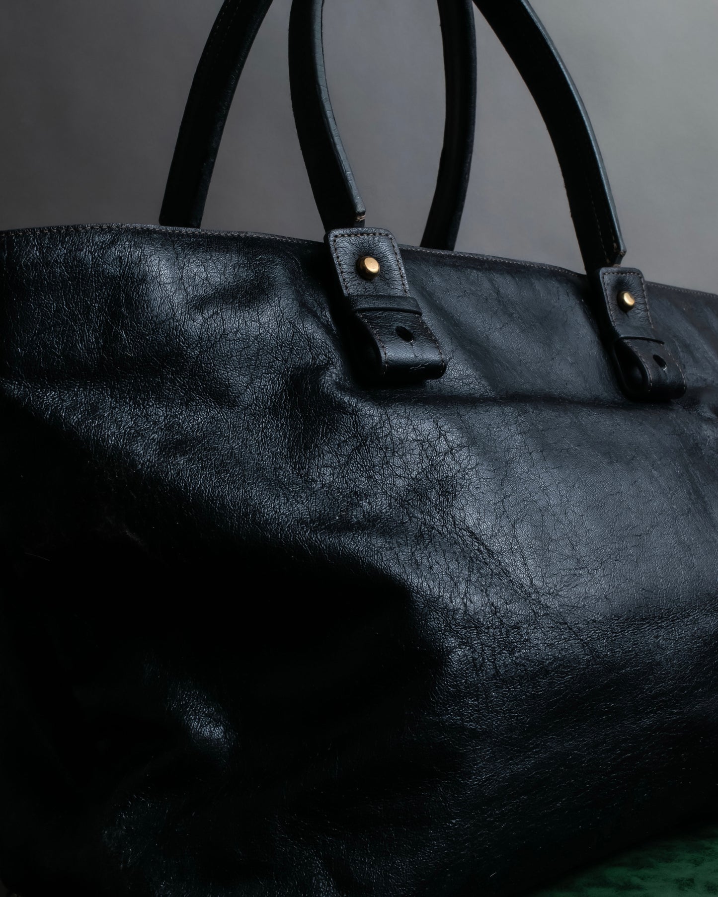 "Chloe" Eclipse series logo engraved leather tote bag