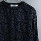 "VALENTINO" Floral lace design trimmed pullover