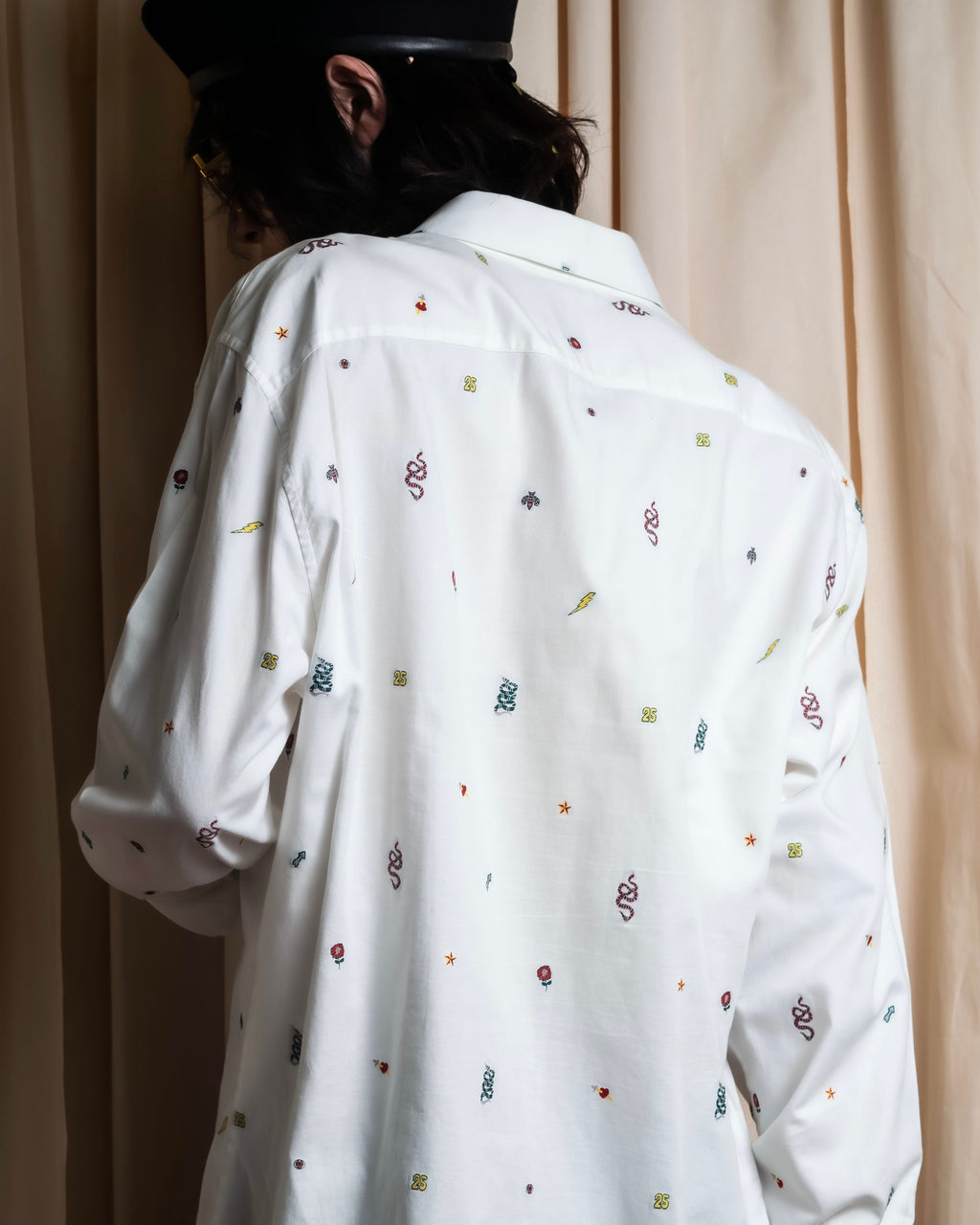 "GUCCI" Michele period iconic motif embroidered shirt