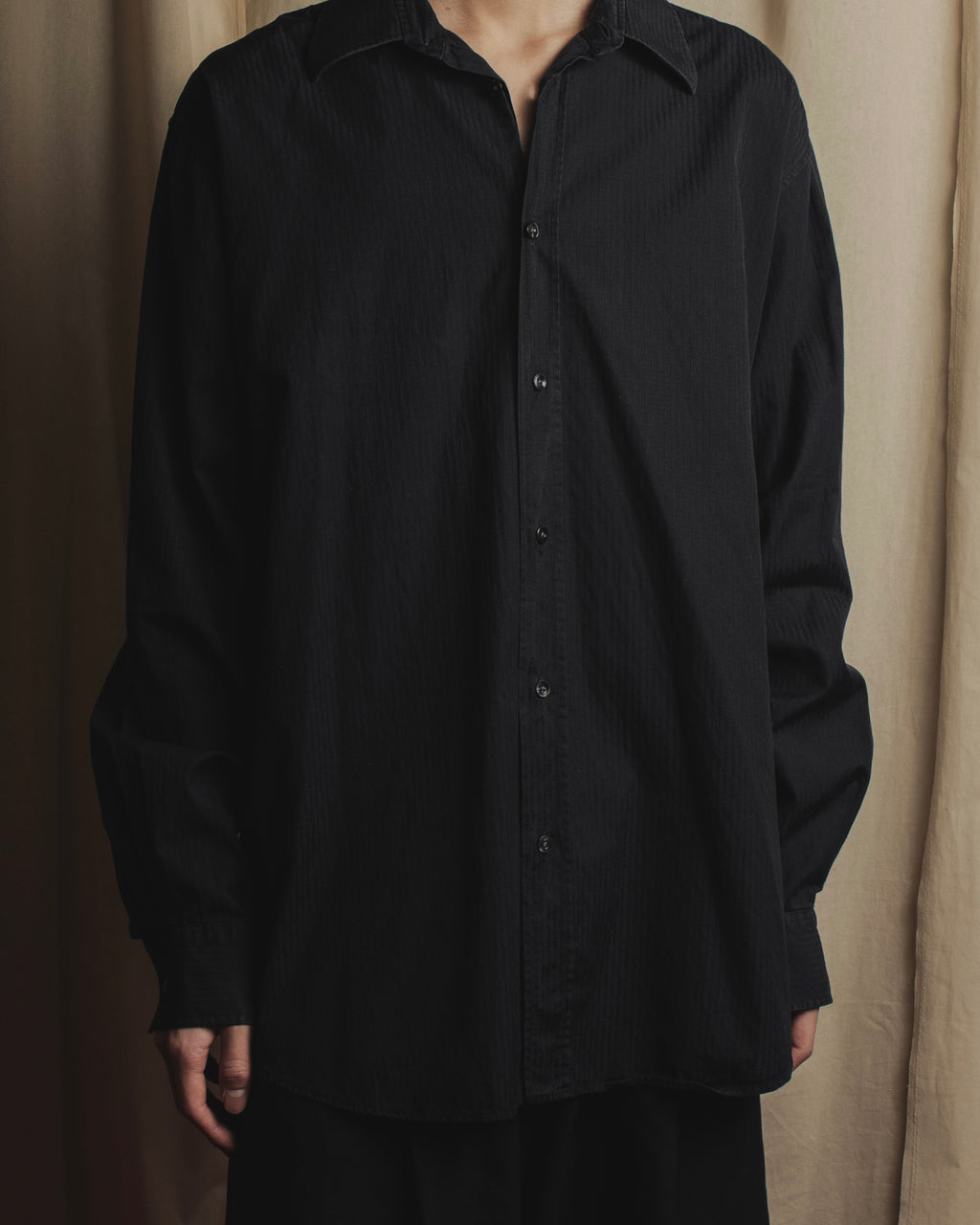 Camisa de botones con jacquard H-jacquard de los años 90 de "HERMES"