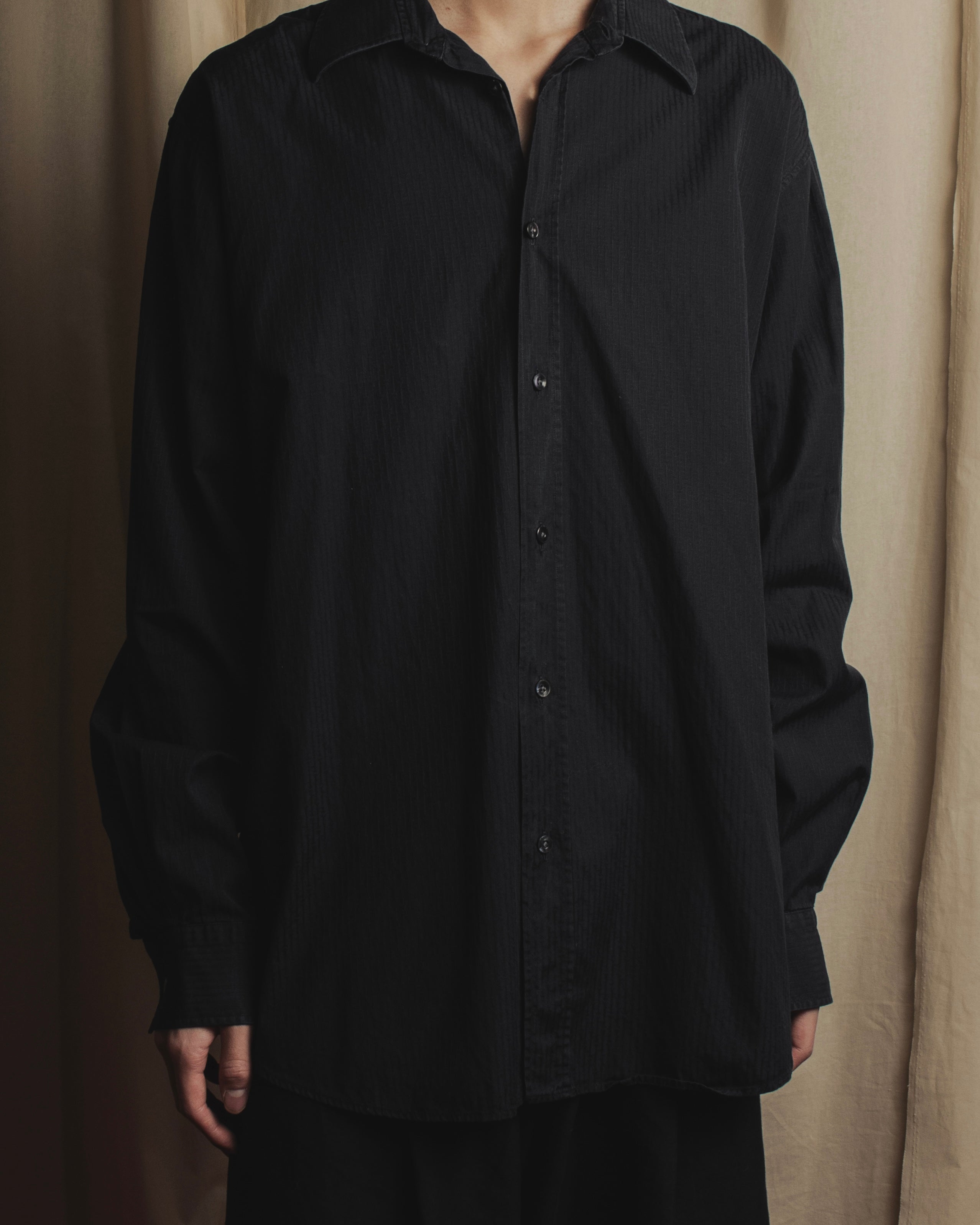 "HERMES" 90’s H-jacquard selier button shirt