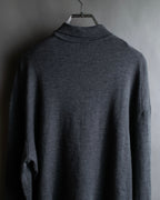 "JIL SANDER" Polo collar design wool knit pullover
