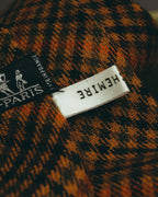 -SPECIAL- “HERMÈS” 70’s-90’s Glen plaid cashmere tie