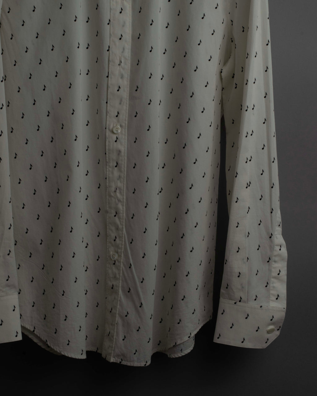 "CELINE" Musical note motif cotton shirt