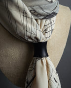 "HERMES" Drum-shaped calf leather scarf ring