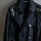 "VALENTINO" Belt docking design leather switching trench coat