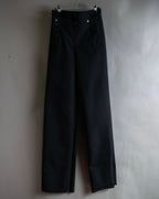 "US navy inspired lace back wide sailor pants"