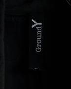 "Ground Y" 19AW Draping design cotton gabardine trench coat