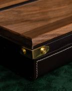 "LOEWE" Logo engraved wooden storage box