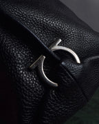 "Salvatore Ferragamo" Gancini motif design large leather shoulder bag