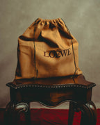 -SPECIAL- “LOEWE” 80’s-90’s embossed anagram suede shoulder bag