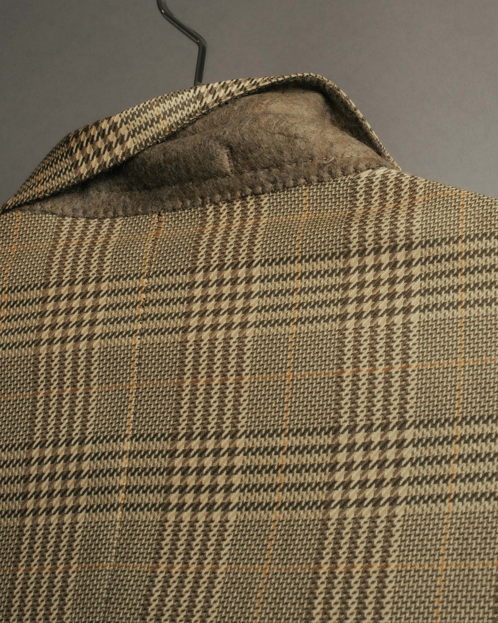 "GUCCI" 90's-00's Vintage houndstooth and glen check structured cotton jacket