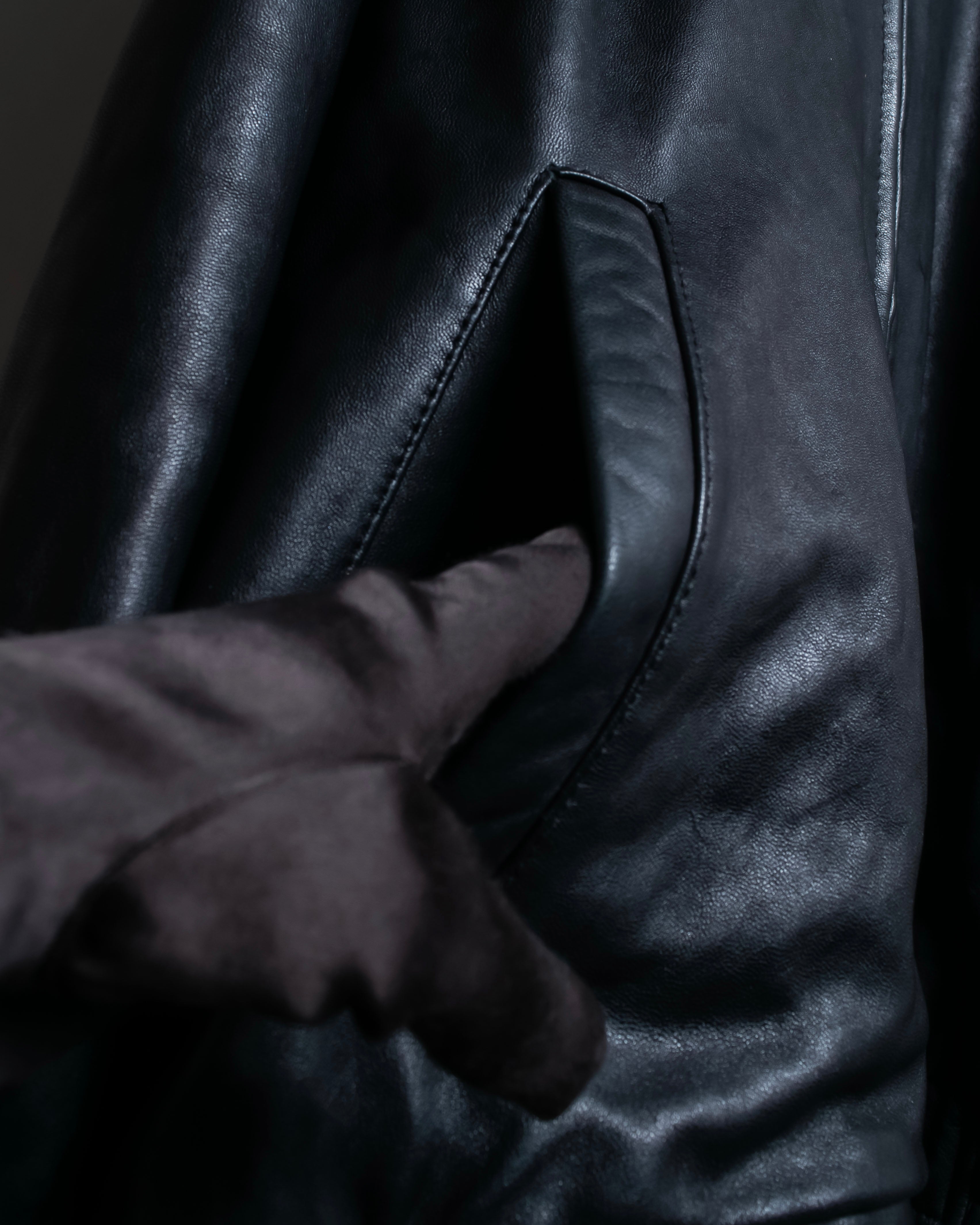 "M. JULIAN" High quality leather single riders blouson