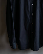 "Yohji Yamamoto COSTUME d’HOMME" Minimal detail cotton poplin black shirt