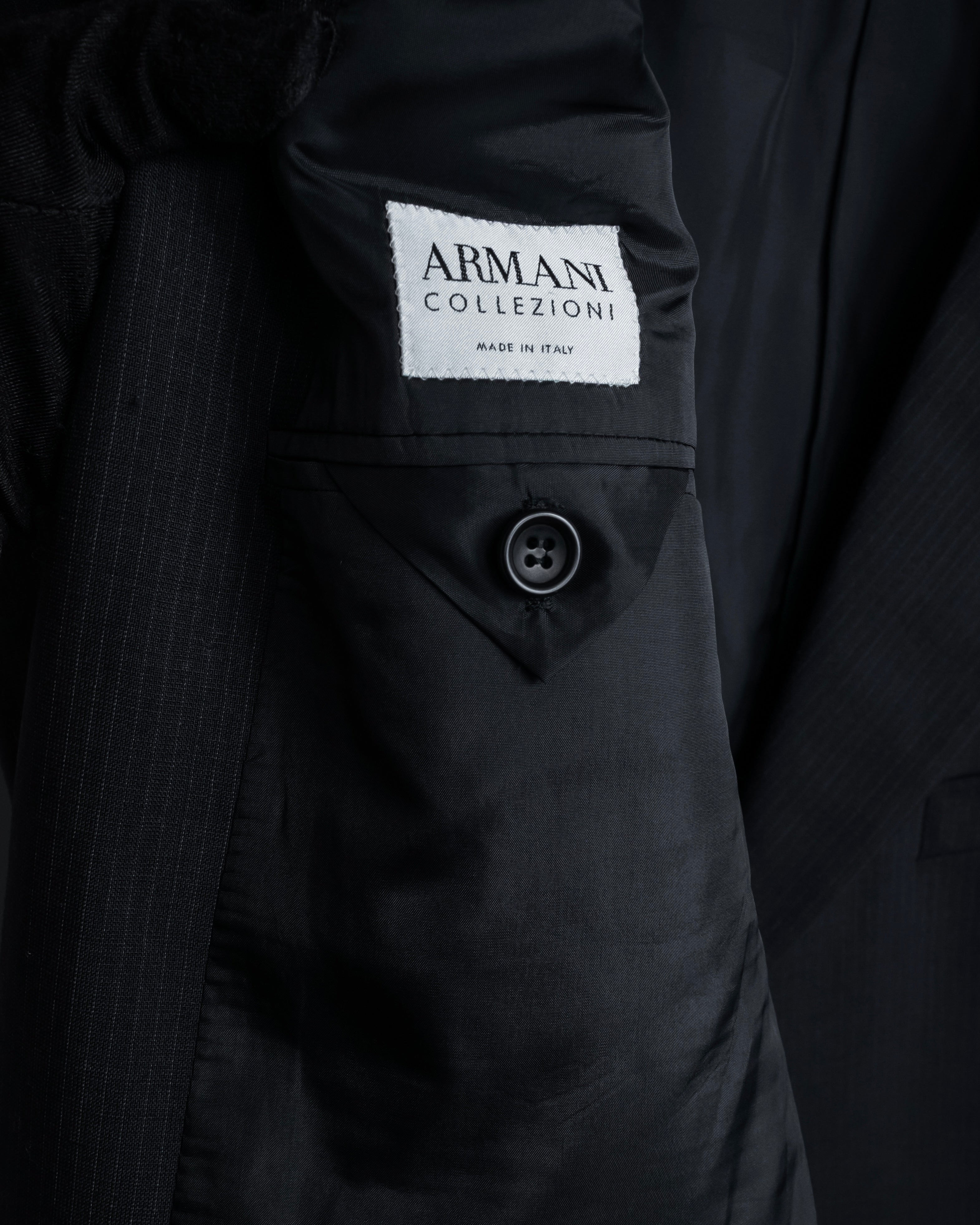 "ARMANI COLLEZIONI" Notched drape classically tailored jacket