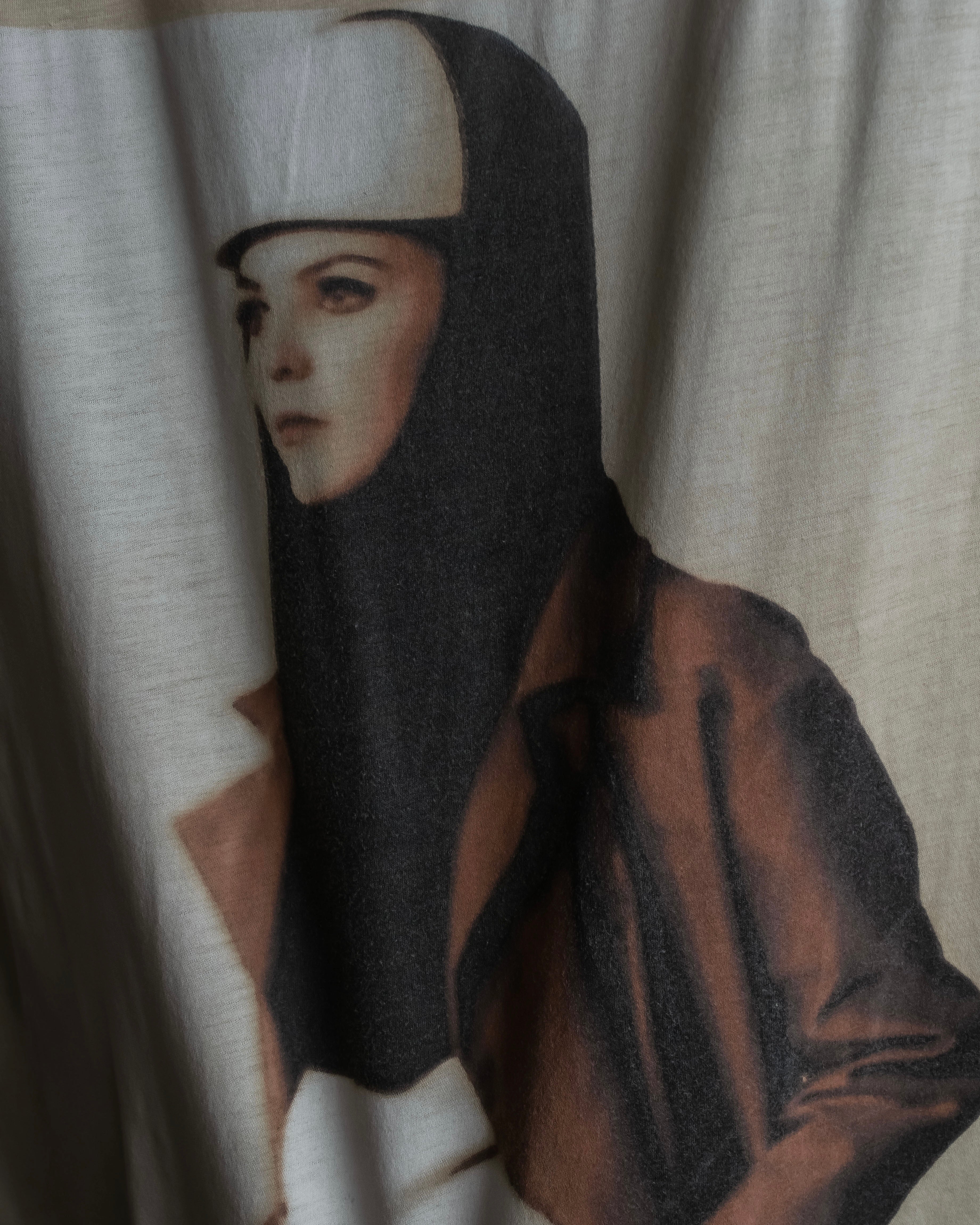 "BALENCIAGA" Painting graphic logo engraved T-shirt