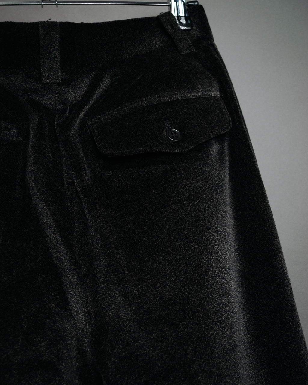 “Christian Dior MONSIEUR” 80’s-90’s Velour two tuck wide trousers