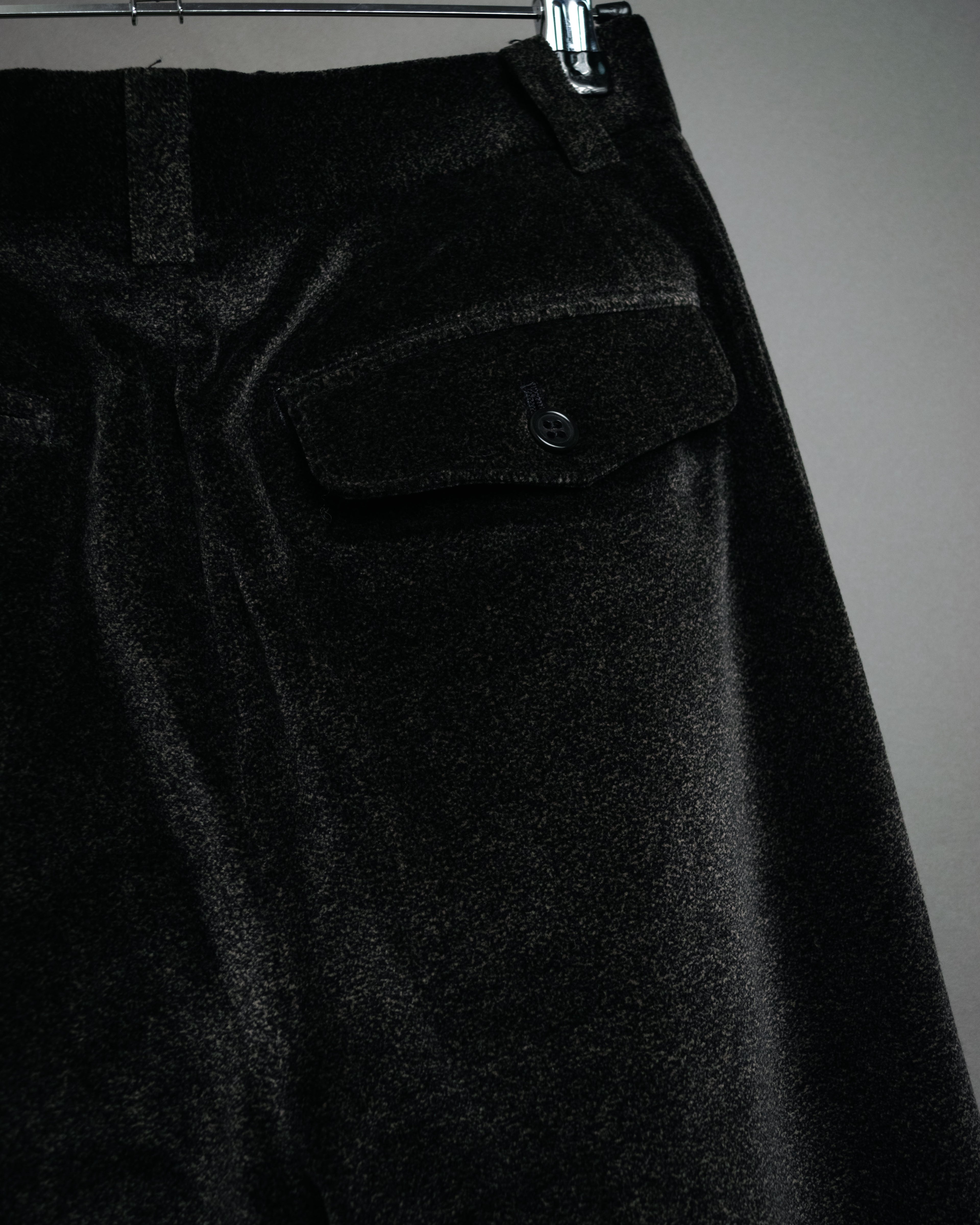 “Christian Dior MONSIEUR” 80’s-90’s Velour two tuck wide trousers