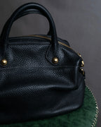 "LOEWE" Flap pocket design ostrich leather bag