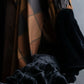 "Yves Saint Laurent Rive Gauche"
Argyle pattern velvet design shawl collar coat