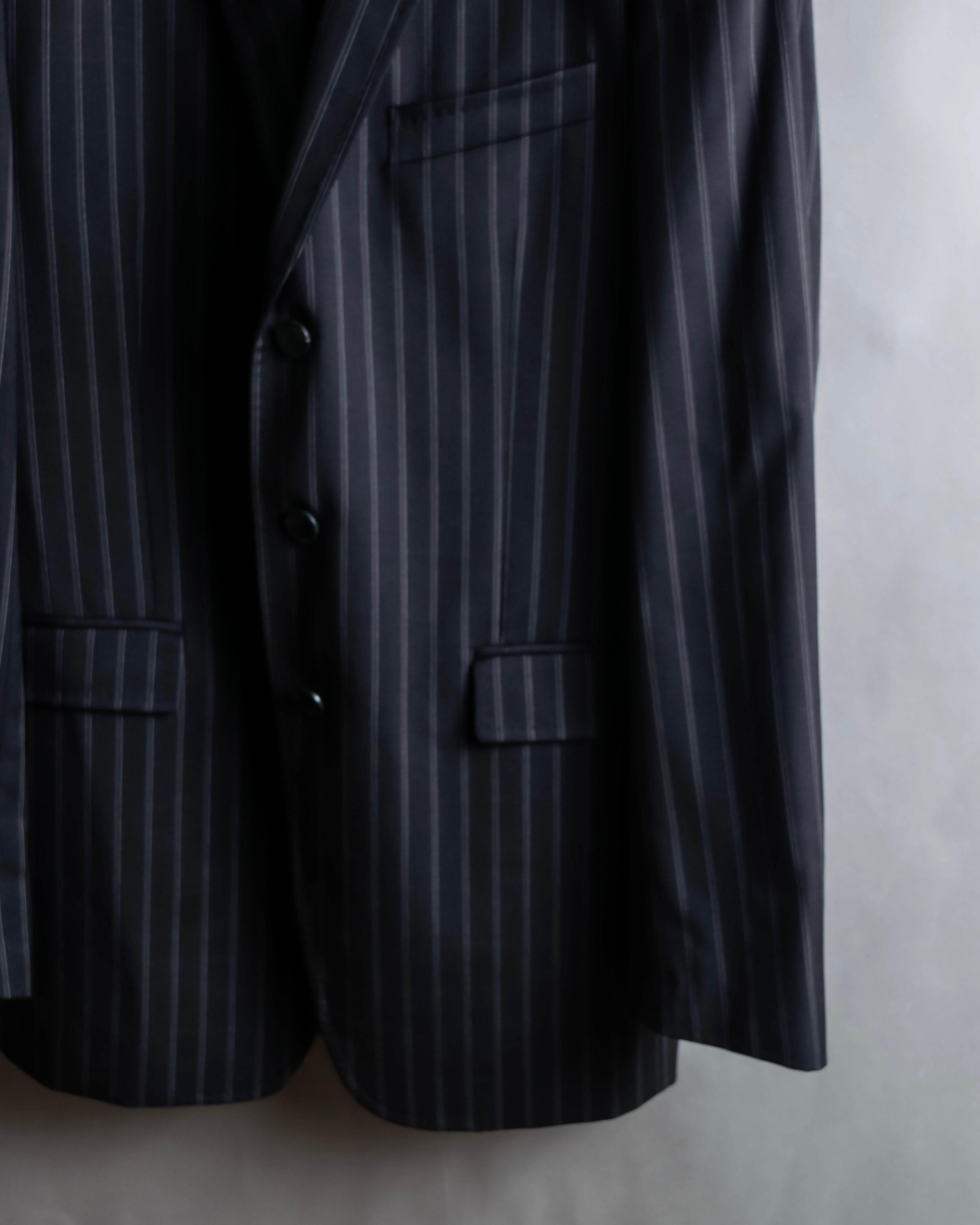 "Dolce & Gabbana" Pinstripe vertical lines emphasized tailored jacket