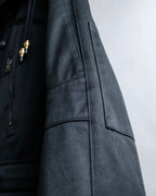 "BALENCIAGA" Glossy cotton military detail belted coat