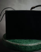 "Yves Saint Laurent" 80’s-90’s Lizard-embossed perforated leather shoulder bag