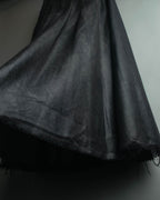 "JUNYA WATANABE COMME des GARÇONS" 00's Glossy raw hem flared long skirt