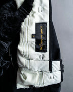 "COMME des GARCONS" Ruffle & tulle asymmetrical docking sarouel slacks