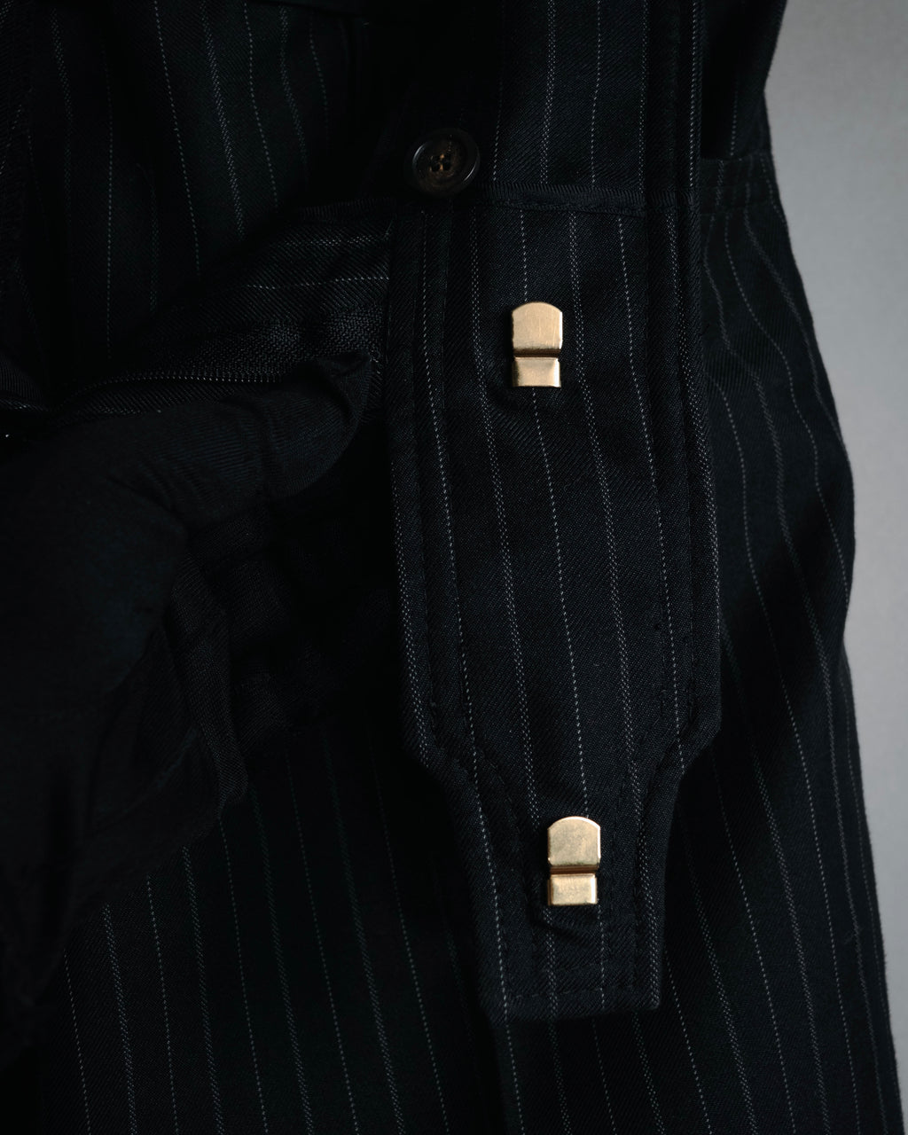 "GUCCI" 90’s-00’s signature hardware pinstripe wool slacks