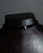 "DIOR" Velvet ribbon design star motif choker