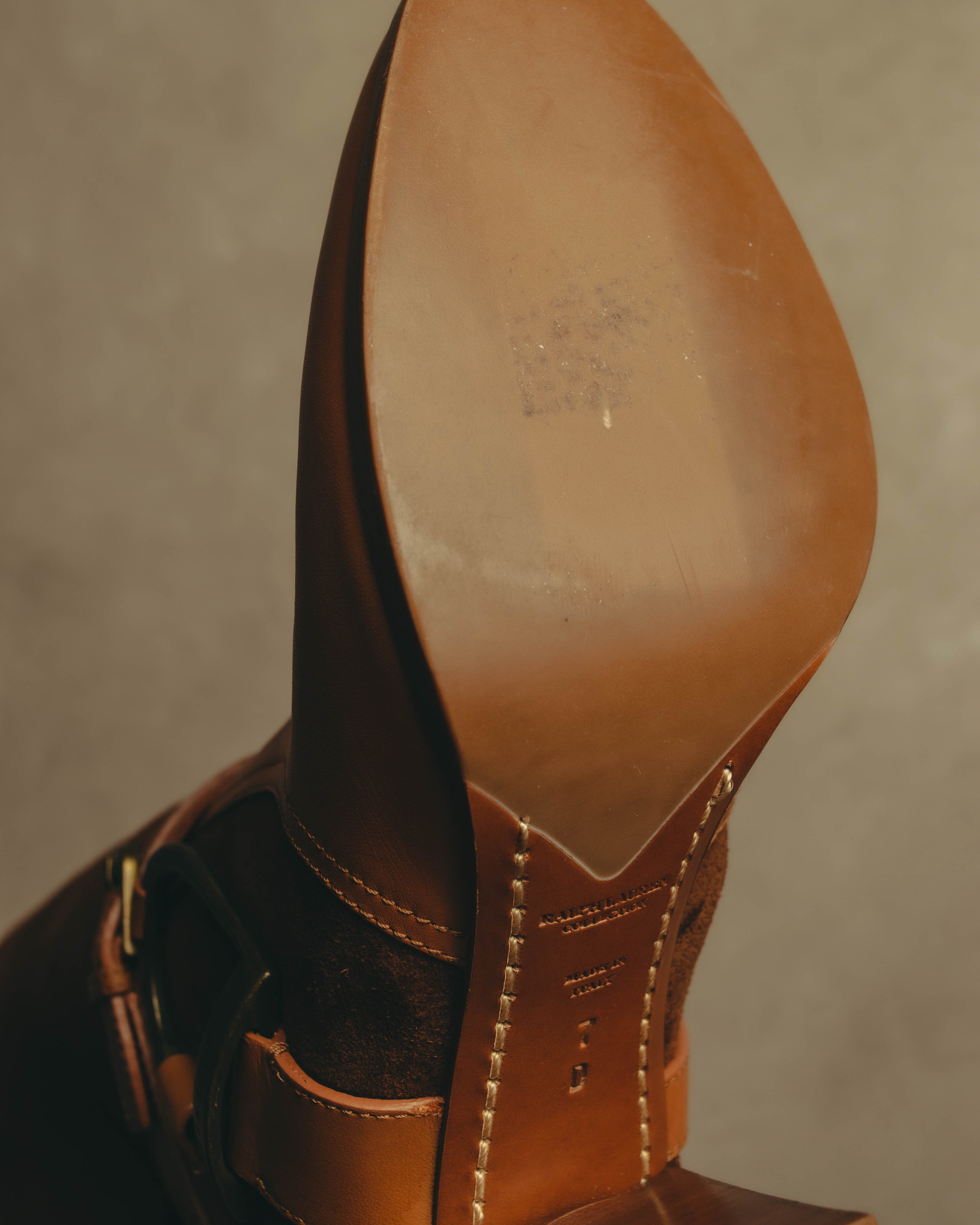 -SPECIAL- “Ralph Lauren” 2010’s-20’s Sareena washed vachetta long boots