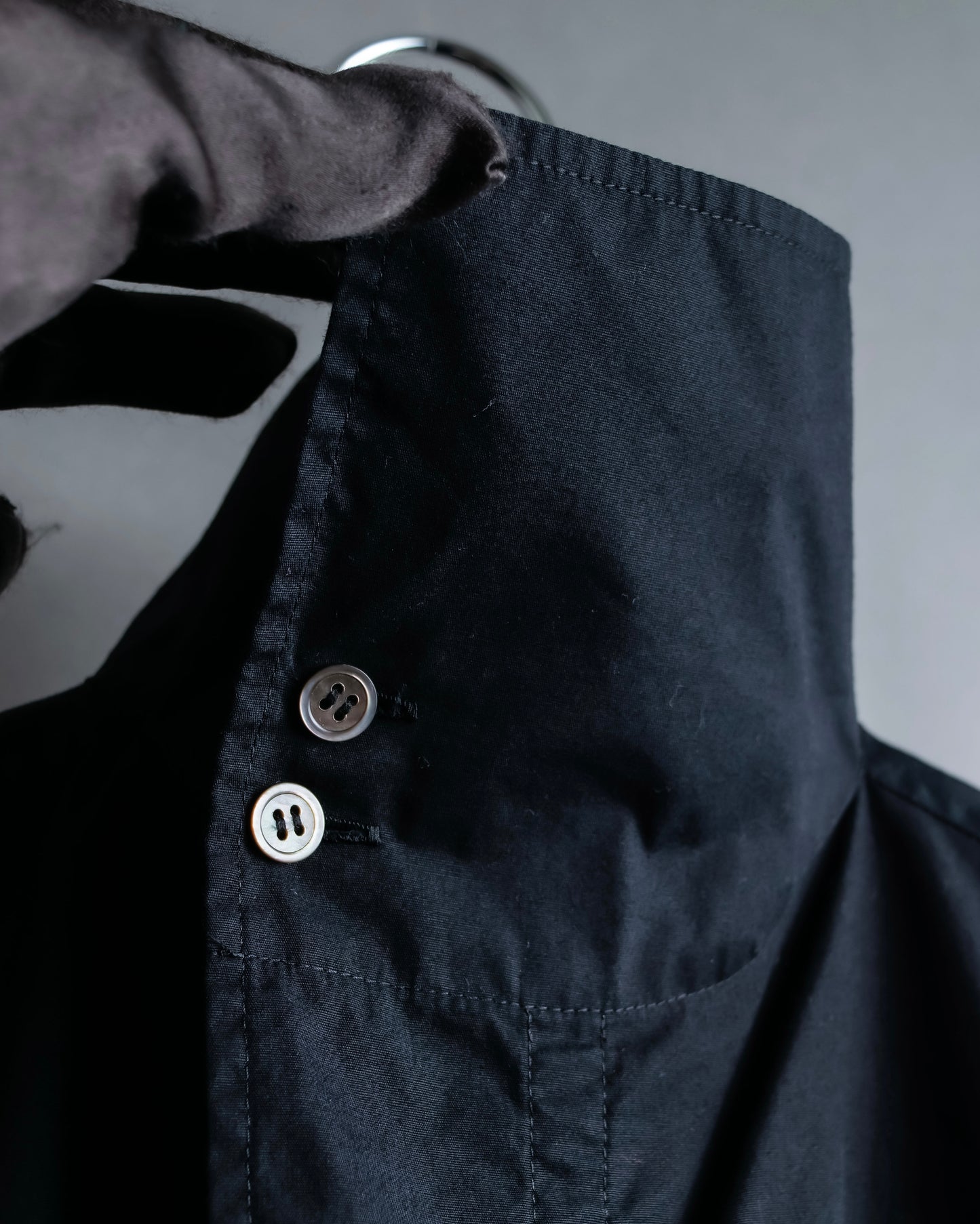 "Y's" Stand & regular collar cotton shirt