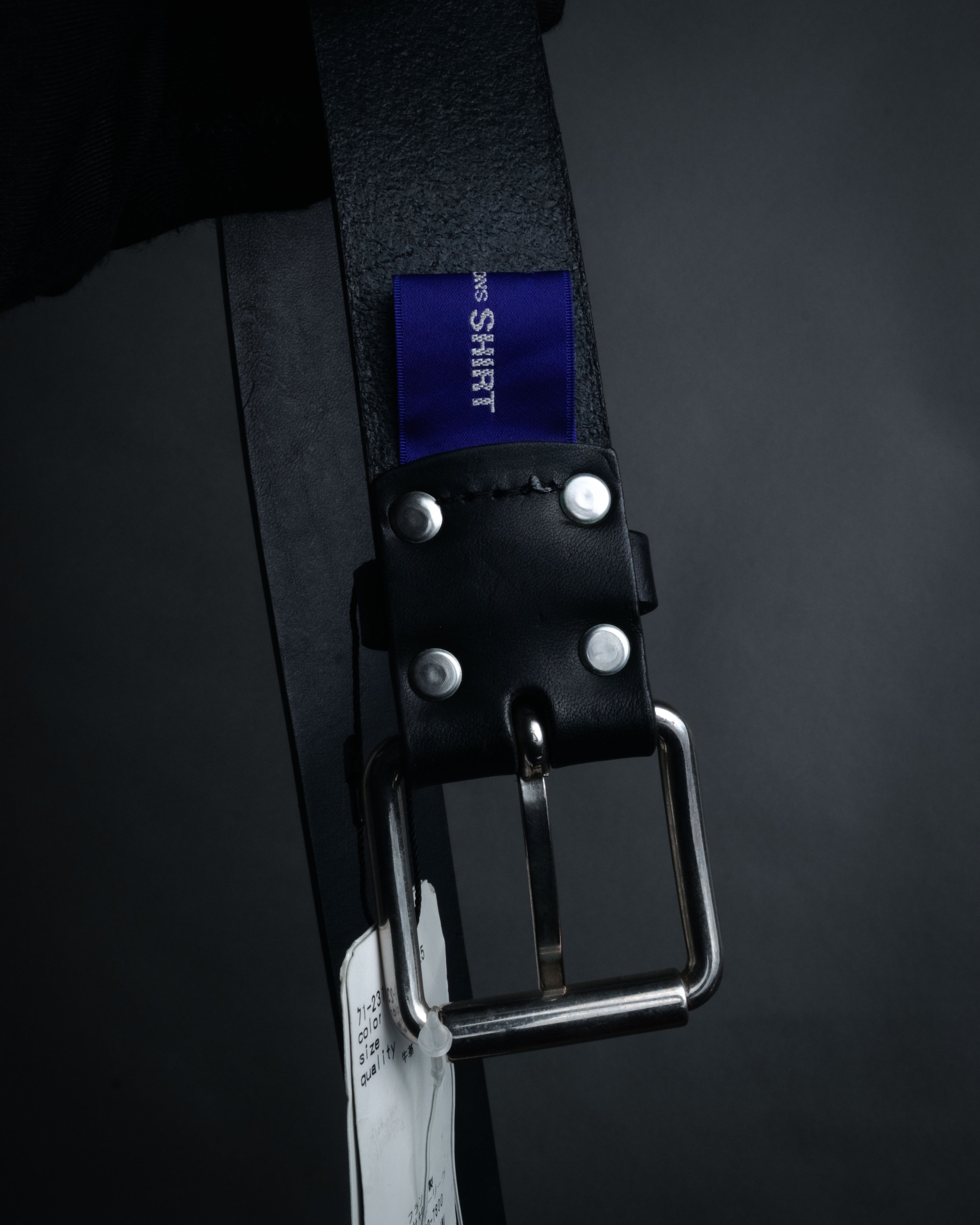 “COMME des GARCONS SHIRT” 00’s Minimal leather roller belt