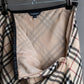 "BURBERRY" Nova check pattern leather piping design cropped skirt