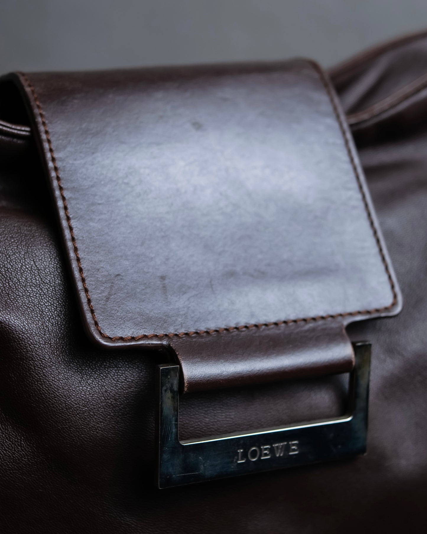 "LOEWE" Belt cover design leather one handle shoulder bag