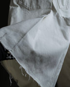 "MAISON MARGIELA" 21SS Washed raw cut flared cropped denim pants