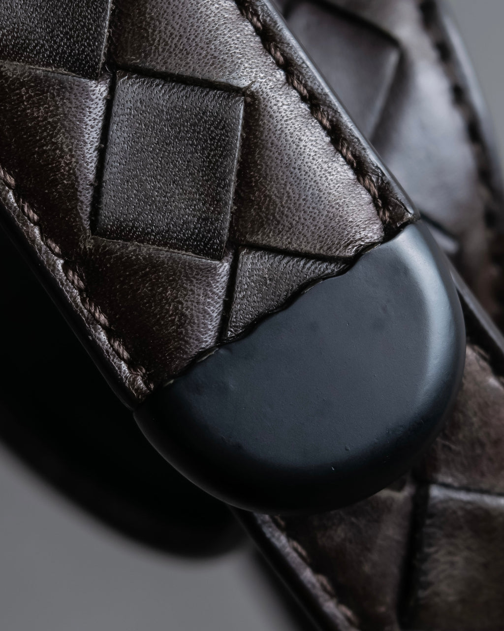 "BOTTEGA VENETA" Intrecciato technique leather belt