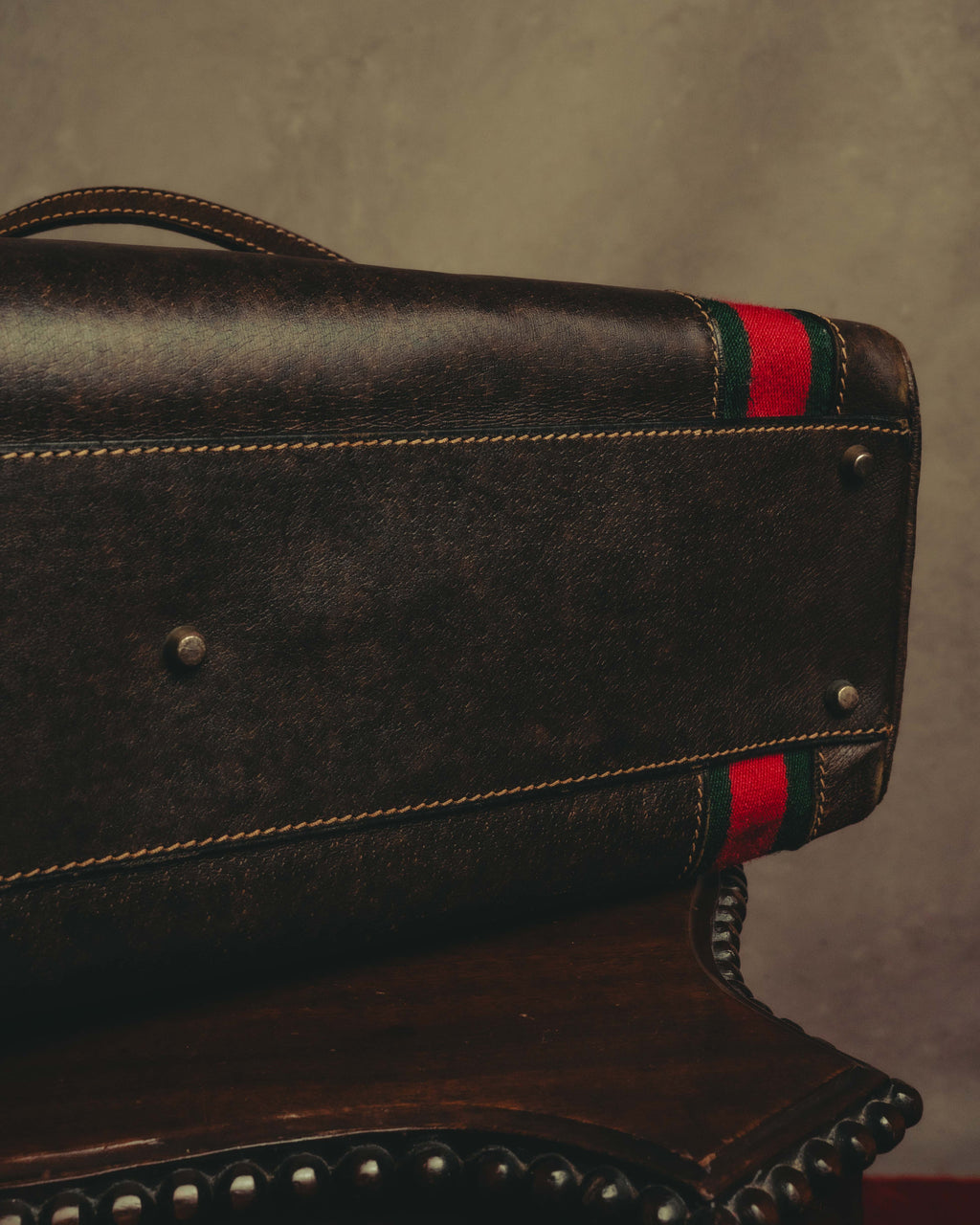 "GUCCI" 70's Iconic web travel shoulder bag