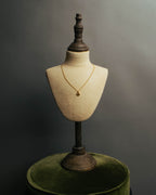 "Christian Dior" 80's-00's Gold tone cd pendant necklace