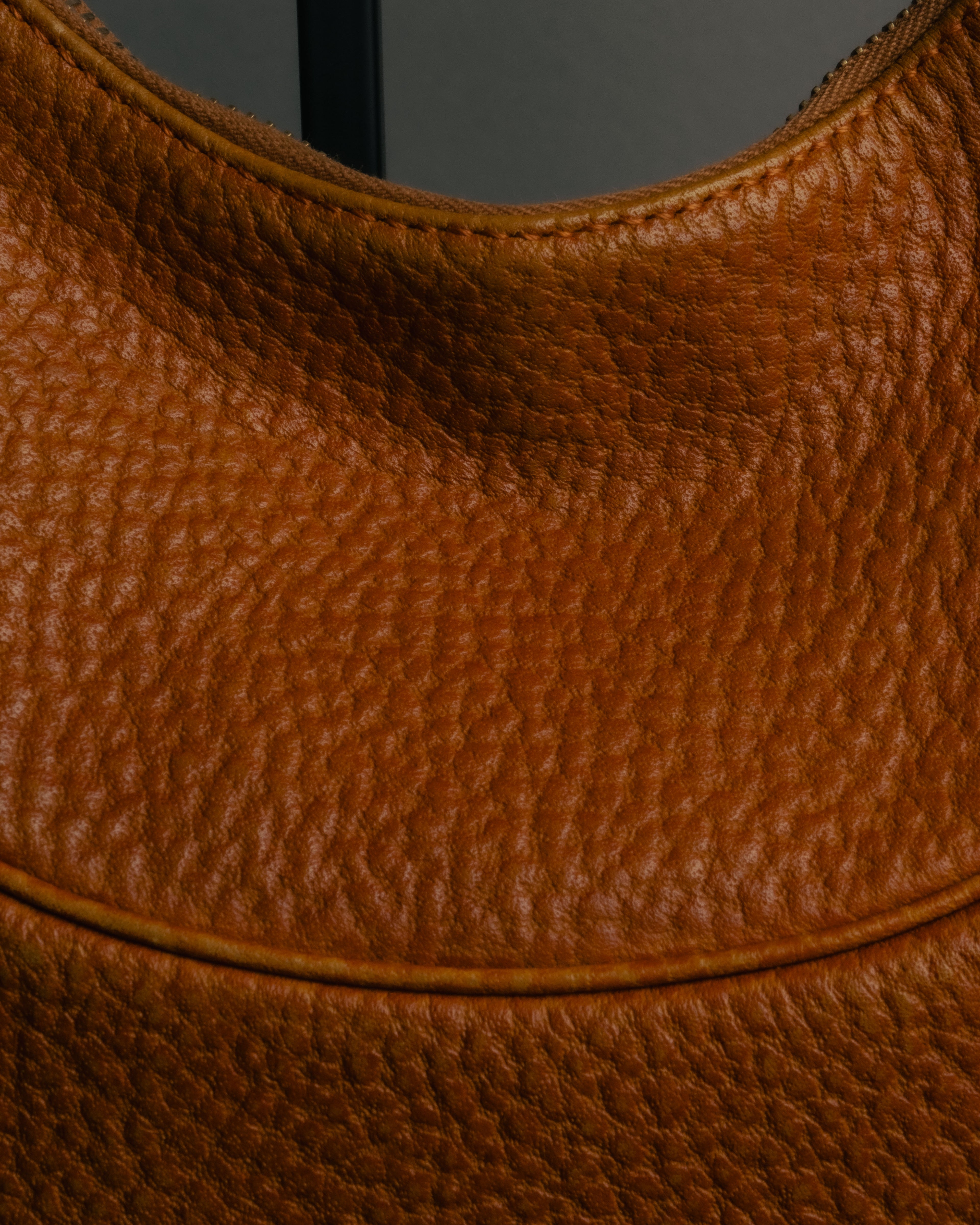 “BVLGARI” 90’s-00’s crescent leather hobo bag