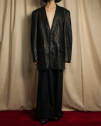 "HUGO BOSS" Oversized calf leather tailored jacket