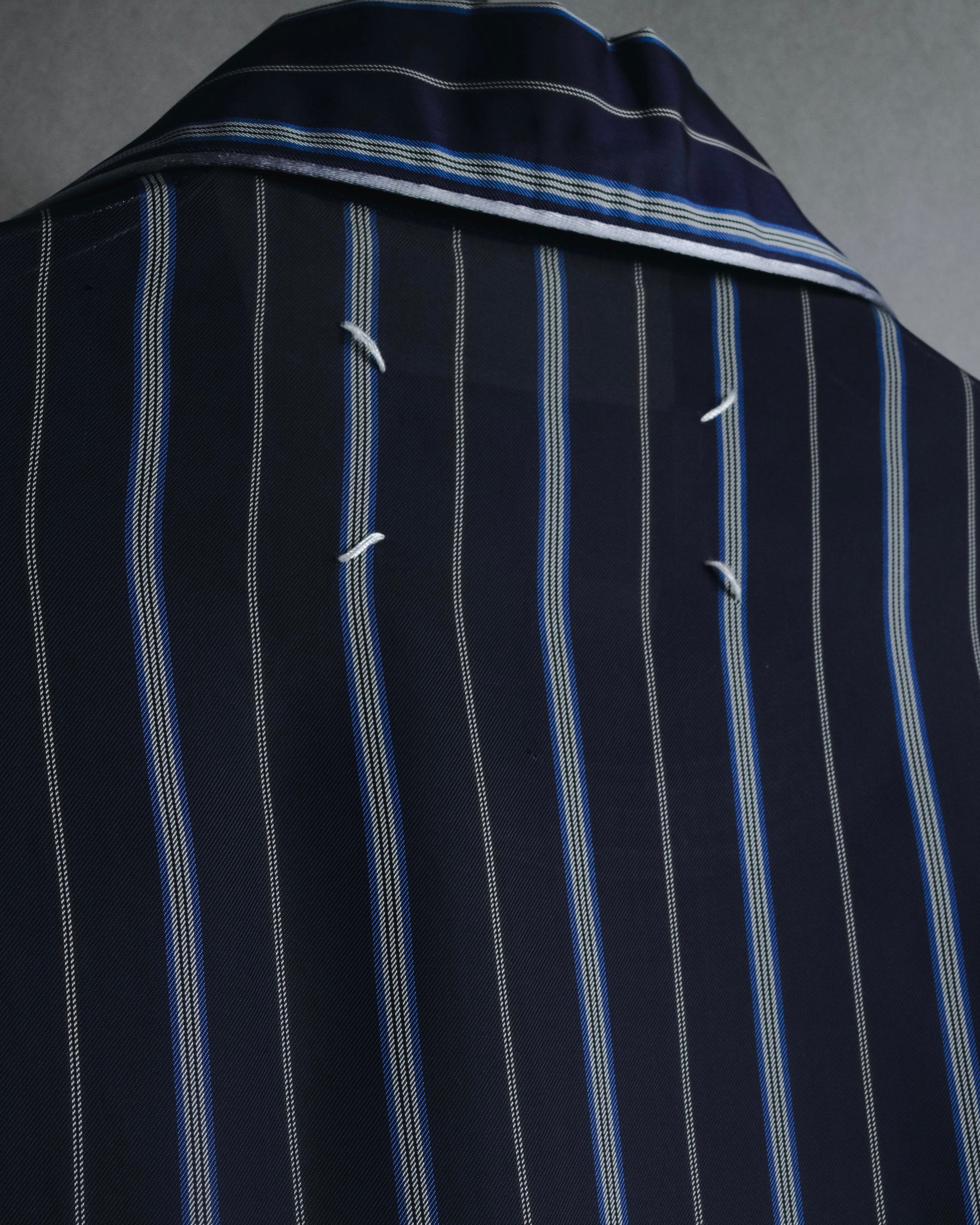 "Maison Margiela" 2021AW piped striped lounge shirt