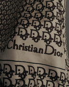 "Christian Dior" 70's-80's Oblique monogram silk scarf