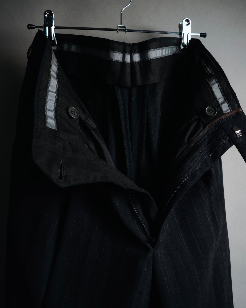 "GIORGIO ARMANI" 90’s pinstripe soft-tailored suit set