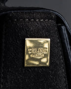 "CELINE" Losange design suede combination bag