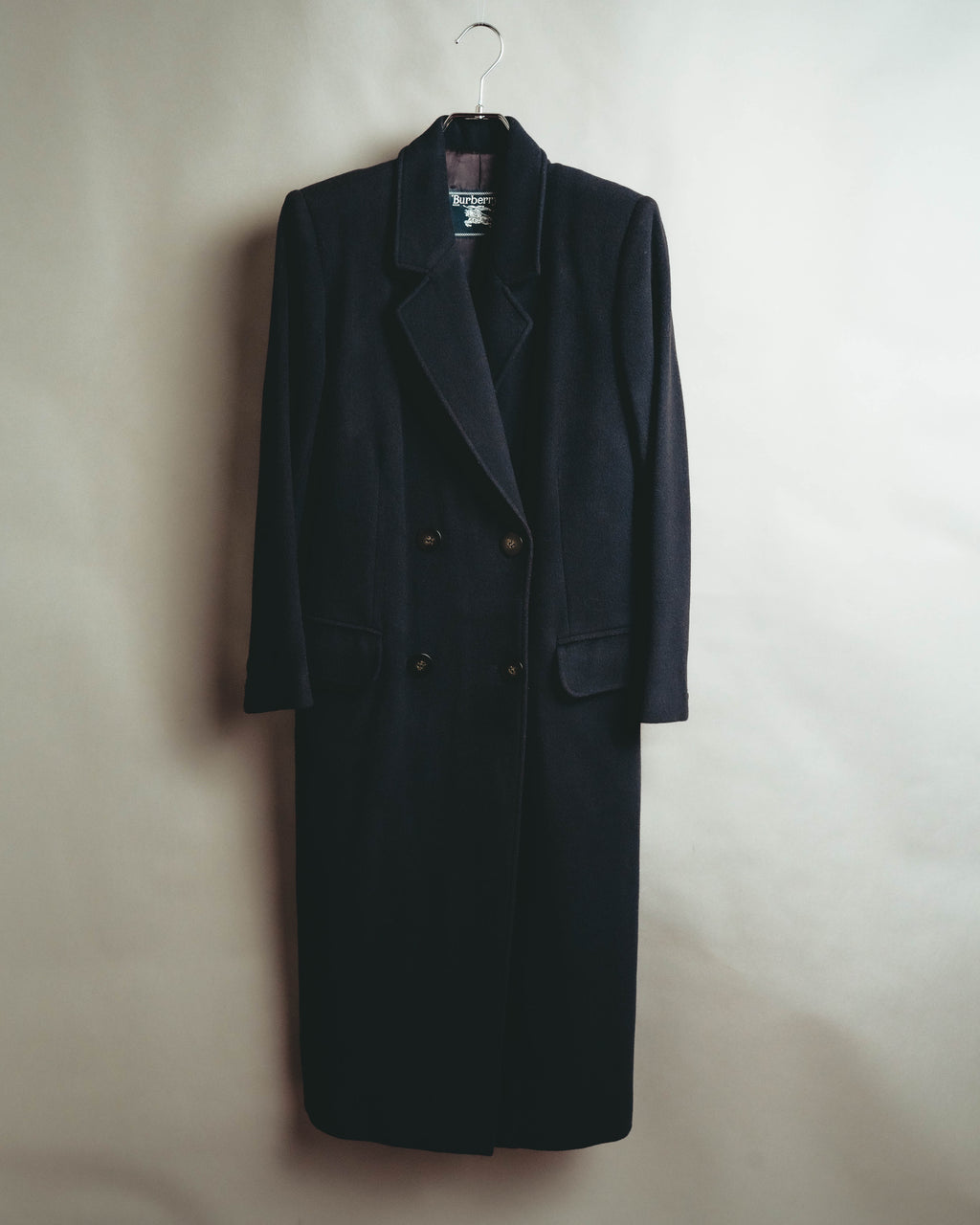 "Burberrys" 80's Classic double breasted wool cashmere maxi coat